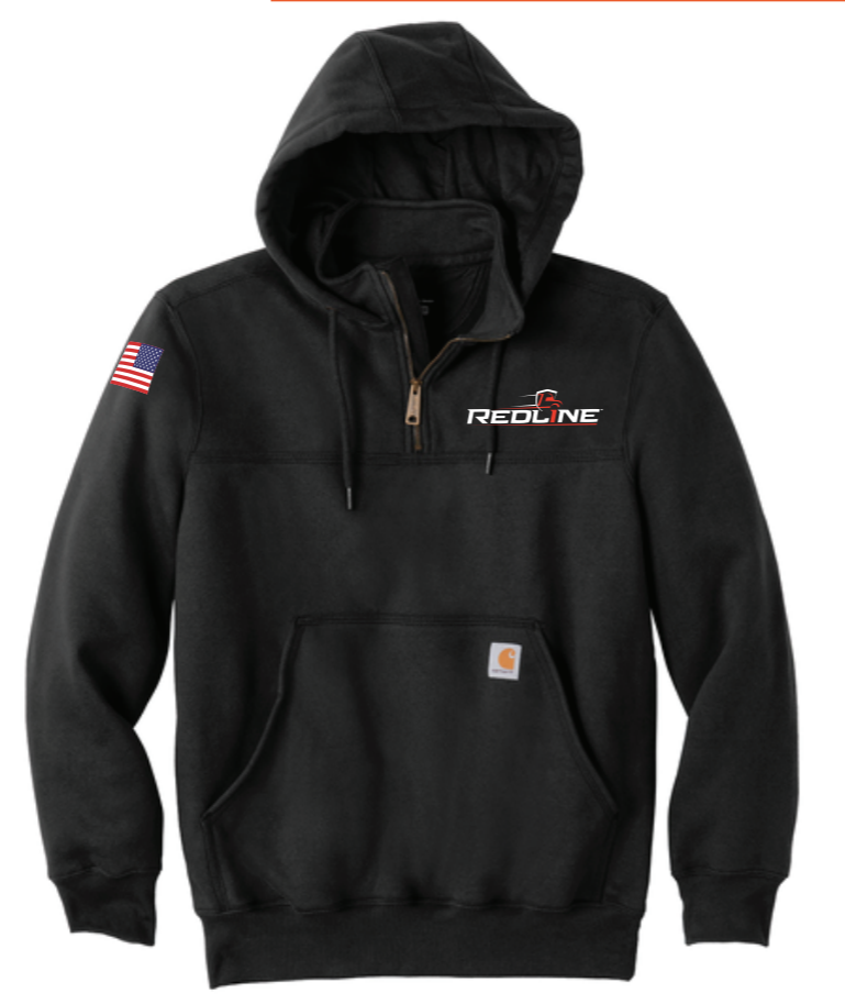 CARHARTT - Rain Defender® Paxton Heavyweight Hooded Zip Mock Sweatshirt - Black